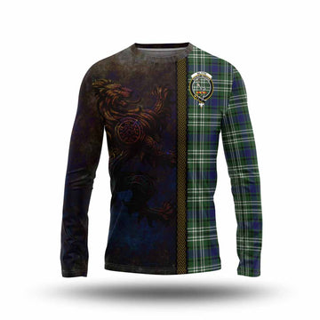 Tartan Vibes Clothing Blyth Tartan Family Crest Long Sleeve T-Shirt Alba Gu Brath Be Brave Lion Ancient Style