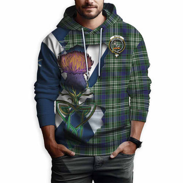 Tartan Vibes Clothing Blyth Tartan Family Crest Hoodie Scottish Thistle Celtic Inspired