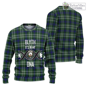 Blyth Tartan Ugly Sweater with Family Crest DNA In Me Style Unisex - Tartan Vibes Clothing