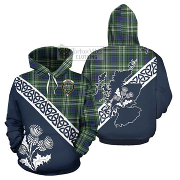 Blyth Tartan Hoodie Featuring Thistle and Scotland Map Zip Hoodie - Tartan Vibes Clothing