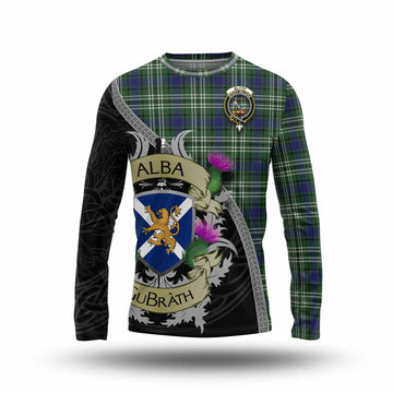 Tartan Vibes Clothing Blyth Tartan Family Crest Long Sleeve T-Shirt Lion Rampant Royal Thistle Shield Celtic Inspired