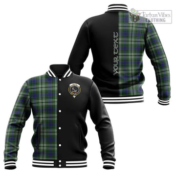 Blyth Tartan Baseball Jacket with Family Crest and Half Of Me Style Unisex - Tartan Vibes Clothing