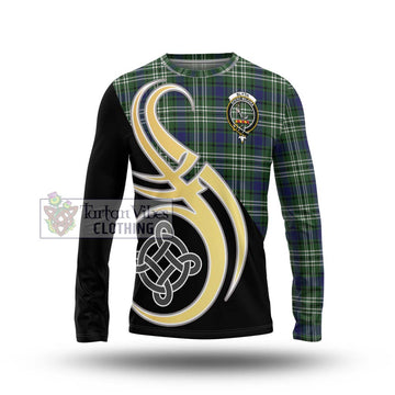Blyth Tartan Long Sleeve T-Shirt with Family Crest and Celtic Symbol Style Unisex - Tartan Vibes Clothing