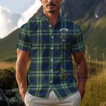 Blyth Tartan Cotton Hawaiian Shirt with Family Crest Kid - Tartan Vibes Clothing