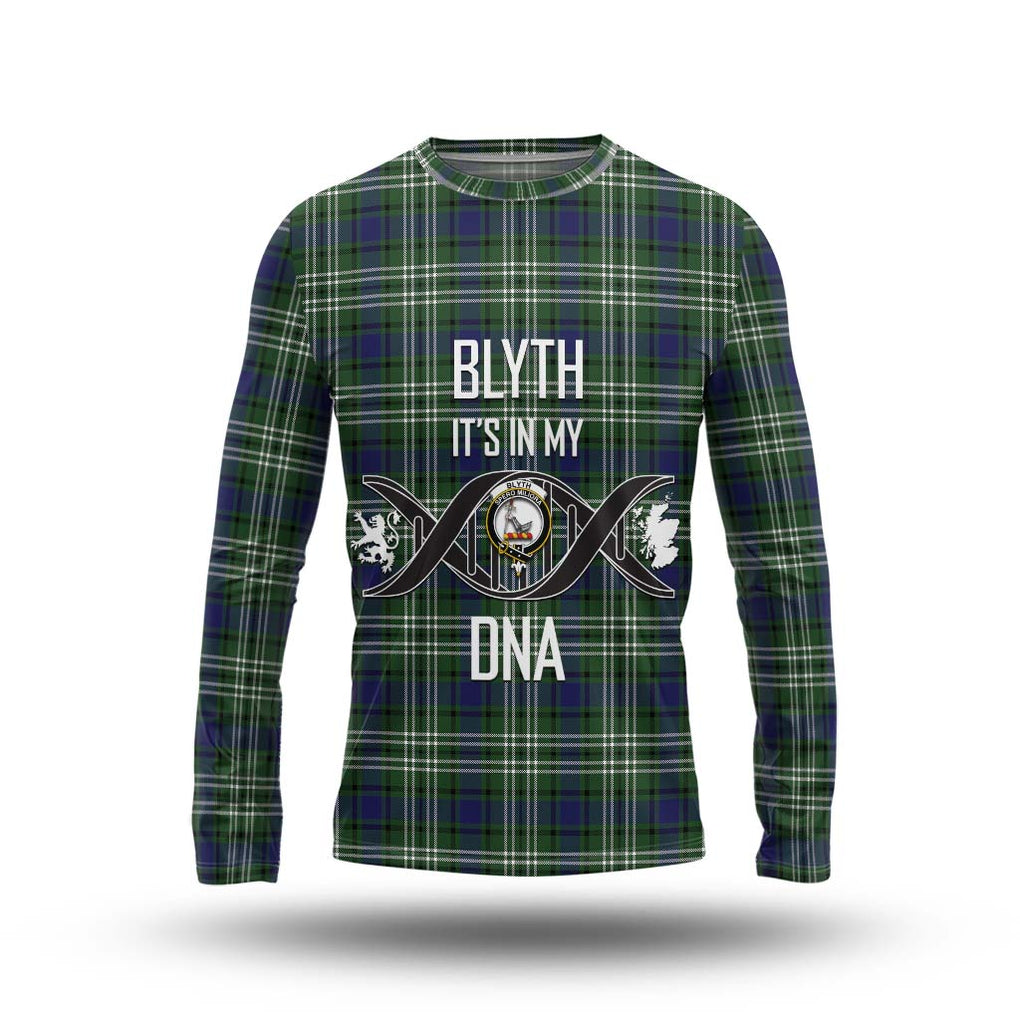 Blyth Tartan Long Sleeve T-Shirt with Family Crest DNA In Me Style Unisex - Tartan Vibes Clothing