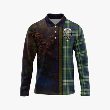 Blyth Tartan Family Crest Long Sleeve Polo Shirt Alba Gu Brath Be Brave Lion Ancient Style Unisex - Tartan Vibes Clothing