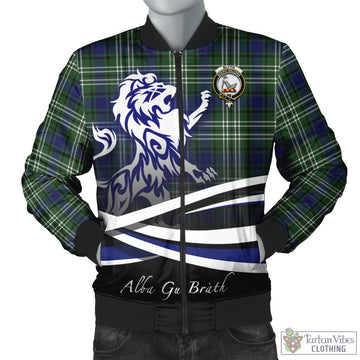 Blyth Tartan Bomber Jacket with Alba Gu Brath Regal Lion Emblem Unisex - Tartan Vibes Clothing