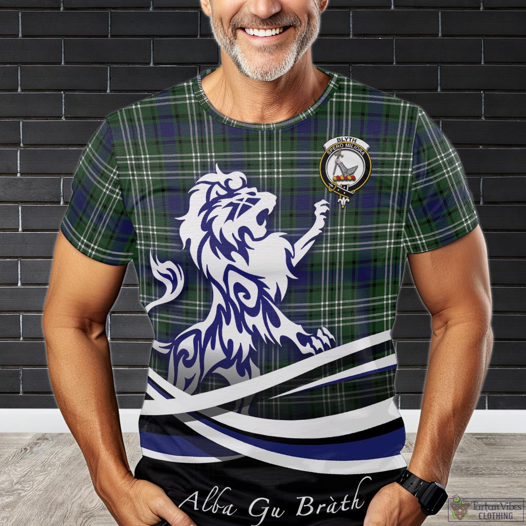 Blyth Tartan T-Shirt with Alba Gu Brath Regal Lion Emblem Kid's Shirt - Tartan Vibes Clothing