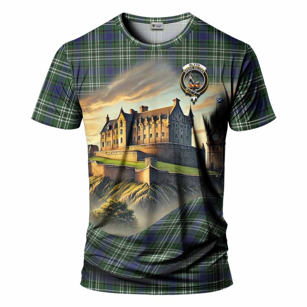 Blyth Tartan Family Crest T-Shirt with Scottish Ancient Castle Style Kid's Shirt - Tartan Vibes Clothing
