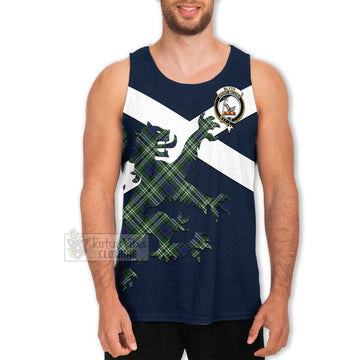 Tartan Vibes Clothing Blyth Tartan Lion Rampant Men's Tank Top – Proudly Display Your Heritage with Alba Gu Brath and Clan Name