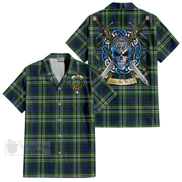 Blyth Tartan Hawaiian Shirt with Family Crest Celtic Skull Style Kid - Tartan Vibes Clothing