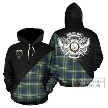 Blyth Tartan Hoodie with Family Crest and Military Logo Style Zip Hoodie - Tartan Vibes Clothing