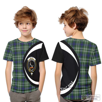 Blyth Tartan Kid T-Shirt with Family Crest Circle Style Youth XL Size14 - Tartan Vibes Clothing