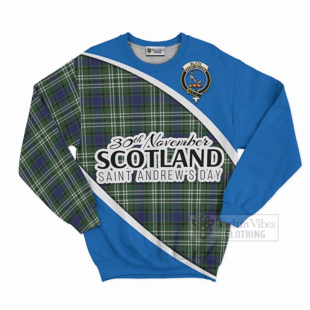 Tartan Vibes Clothing Blyth Family Crest Tartan Sweatshirt Celebrate Saint Andrew's Day in Style