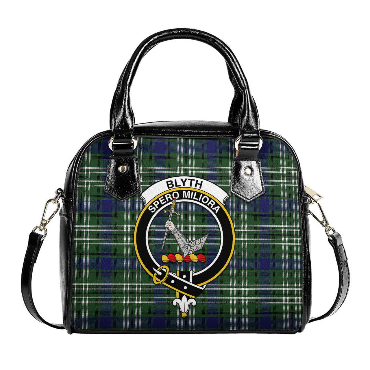 Blyth Tartan Shoulder Handbags with Family Crest One Size 6*25*22 cm - Tartanvibesclothing