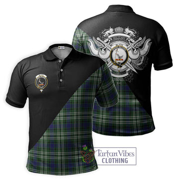 Blyth Tartan Polo Shirt with Family Crest and Military Logo Style Kid - Tartan Vibes Clothing