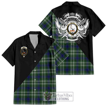 Blyth Tartan Hawaiian Shirt with Family Crest and Military Logo Style Kid - Tartan Vibes Clothing
