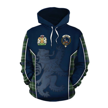 Blyth Tartan Cotton Hoodie with Family Crest and Lion Rampant Vibes Sport Style Pullover Hoodie XS - Tartan Vibes Clothing