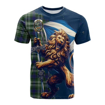 Blyth Tartan Family Crest Cotton T-shirt with Scottish Majestic Lion Kid's Shirt - Tartan Vibes Clothing