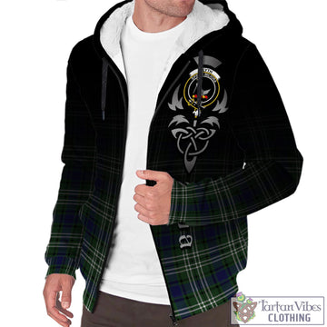 Blyth Tartan Sherpa Hoodie Featuring Alba Gu Brath Family Crest Celtic Inspired Unisex - Tartan Vibes Clothing