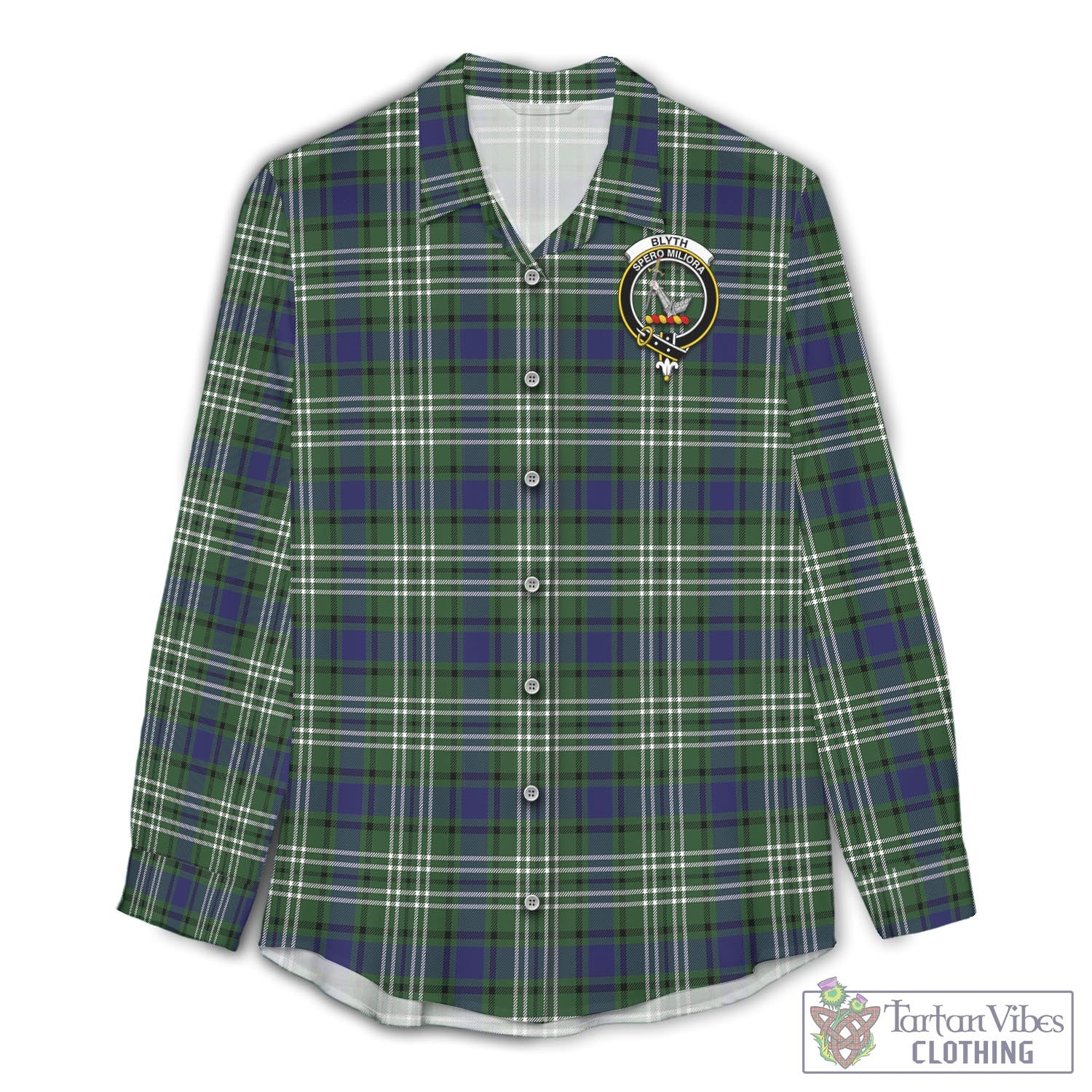 Blyth Tartan Women's Casual Shirt with Family Crest Female - Tartan Vibes Clothing