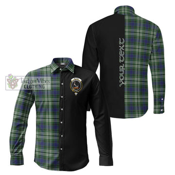 Blyth Tartan Long Sleeve Button Shirt with Family Crest and Half Of Me Style Men's Shirt S - Tartanvibesclothing Shop