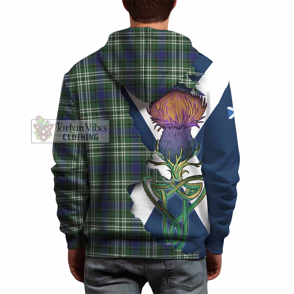Tartan Vibes Clothing Blyth Tartan Family Crest Hoodie Scottish Thistle Celtic Inspired