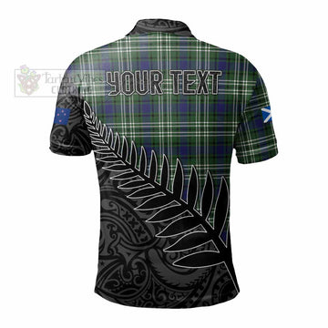 Blyth Crest Tartan Polo Shirt with New Zealand Silver Fern Half Style - Tartan Vibes Clothing