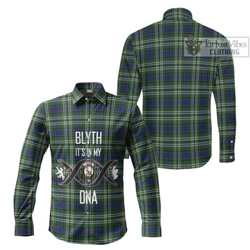 Blyth Tartan Long Sleeve Button Shirt with Family Crest DNA In Me Style Men's Shirt - Tartanvibesclothing Shop