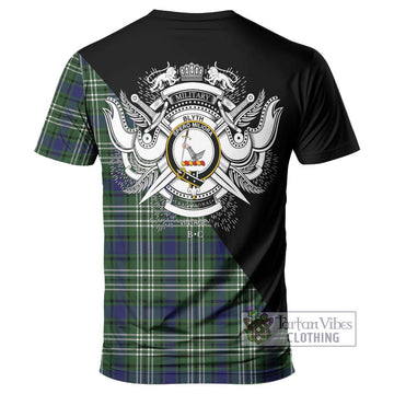 Blyth Tartan T-Shirt with Family Crest and Military Logo Style - Tartan Vibes Clothing