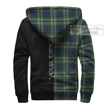 Blyth Tartan Sherpa Hoodie with Family Crest and Half Of Me Style - Tartan Vibes Clothing