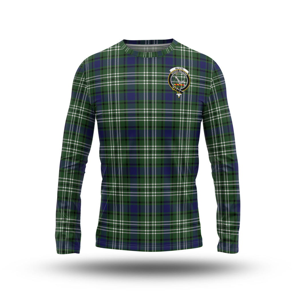 Blyth Tartan Long Sleeve T-Shirt with Family Crest - Tartan Vibes Clothing