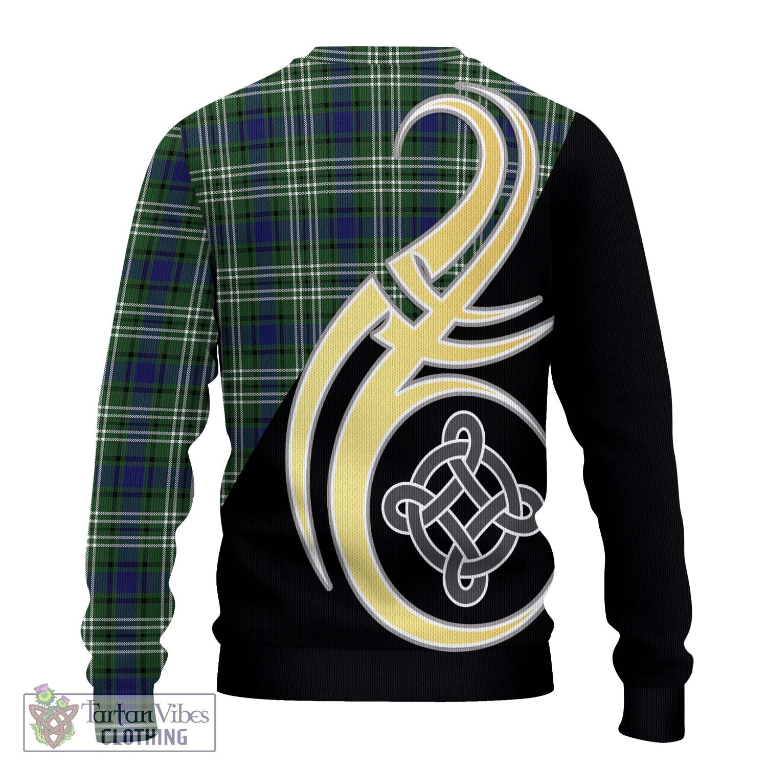 Blyth Tartan Ugly Sweater with Family Crest and Celtic Symbol Style - Tartan Vibes Clothing