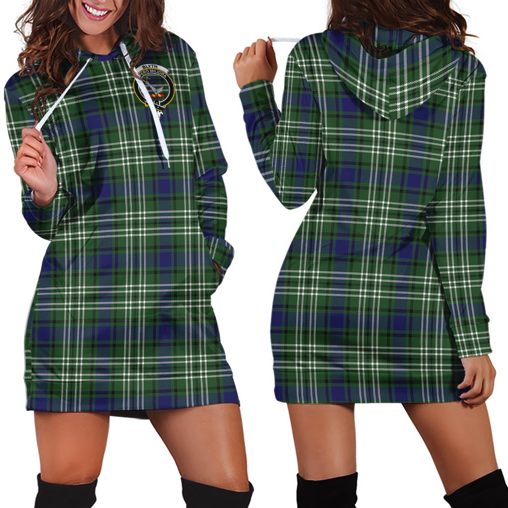 Blyth Tartan Hoodie Dress with Family Crest - Tartan Vibes Clothing