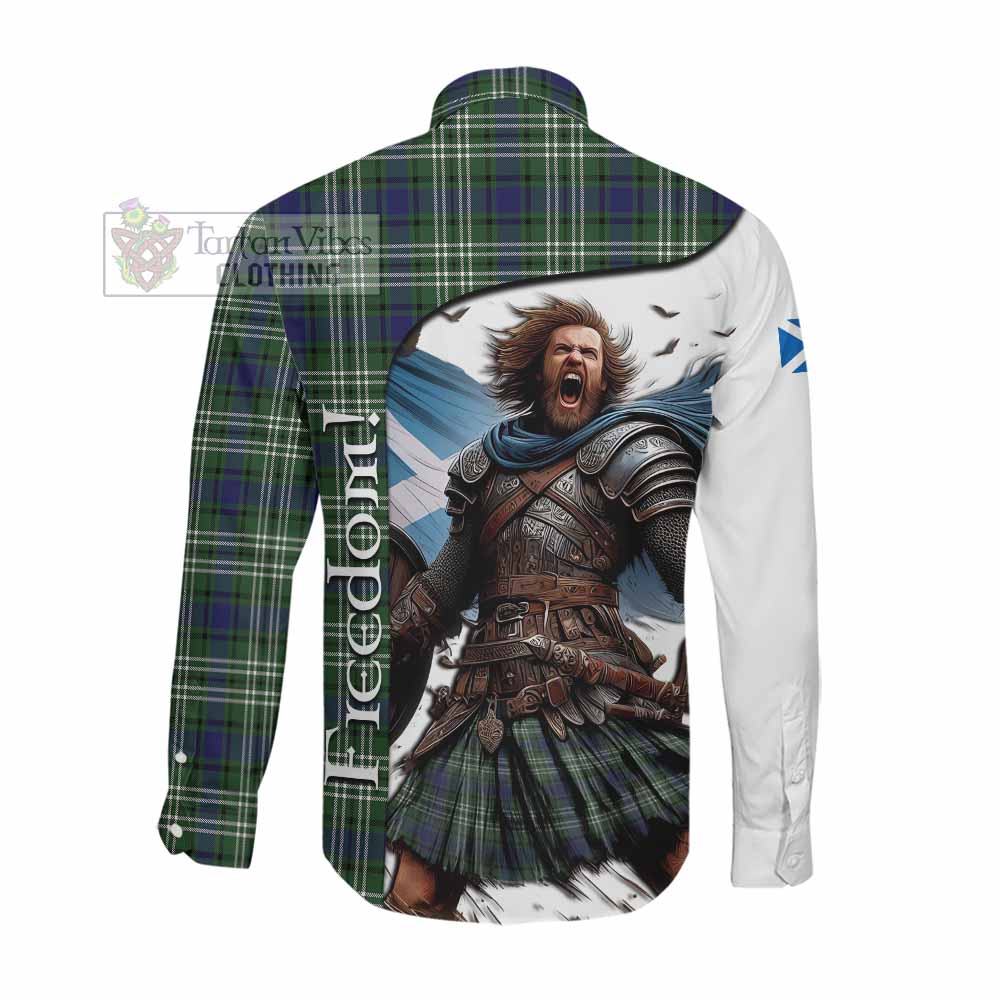 Blyth Crest Tartan Long Sleeve Button Shirt Inspired by the Freedom of Scottish Warrior Men's Shirt - Tartan Vibes Clothing