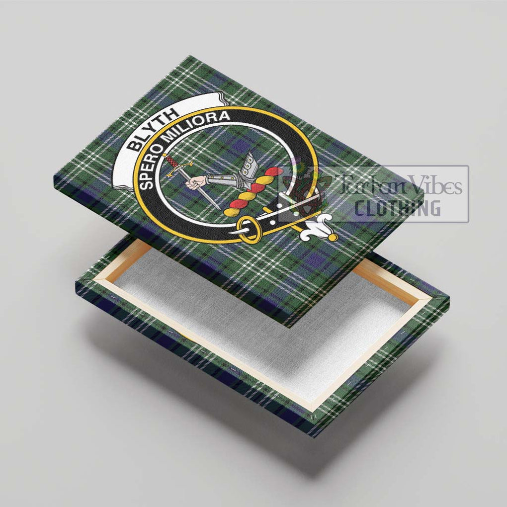 Blyth Tartan Canvas Print Wall Art with Family Crest - Tartan Vibes Clothing