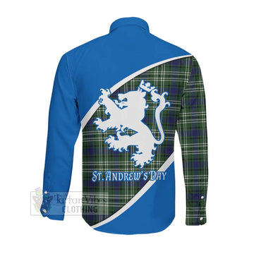 Blyth Family Crest Tartan Long Sleeve Button Shirt Celebrate Saint Andrew's Day in Style Men's Shirt - Tartan Vibes Clothing