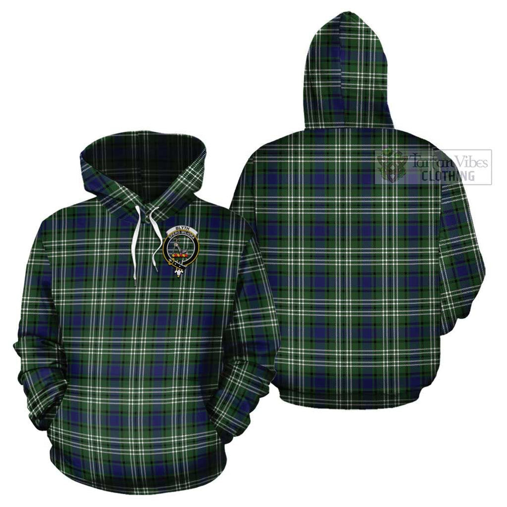Blyth Tartan Cotton Hoodie with Family Crest - Tartan Vibes Clothing