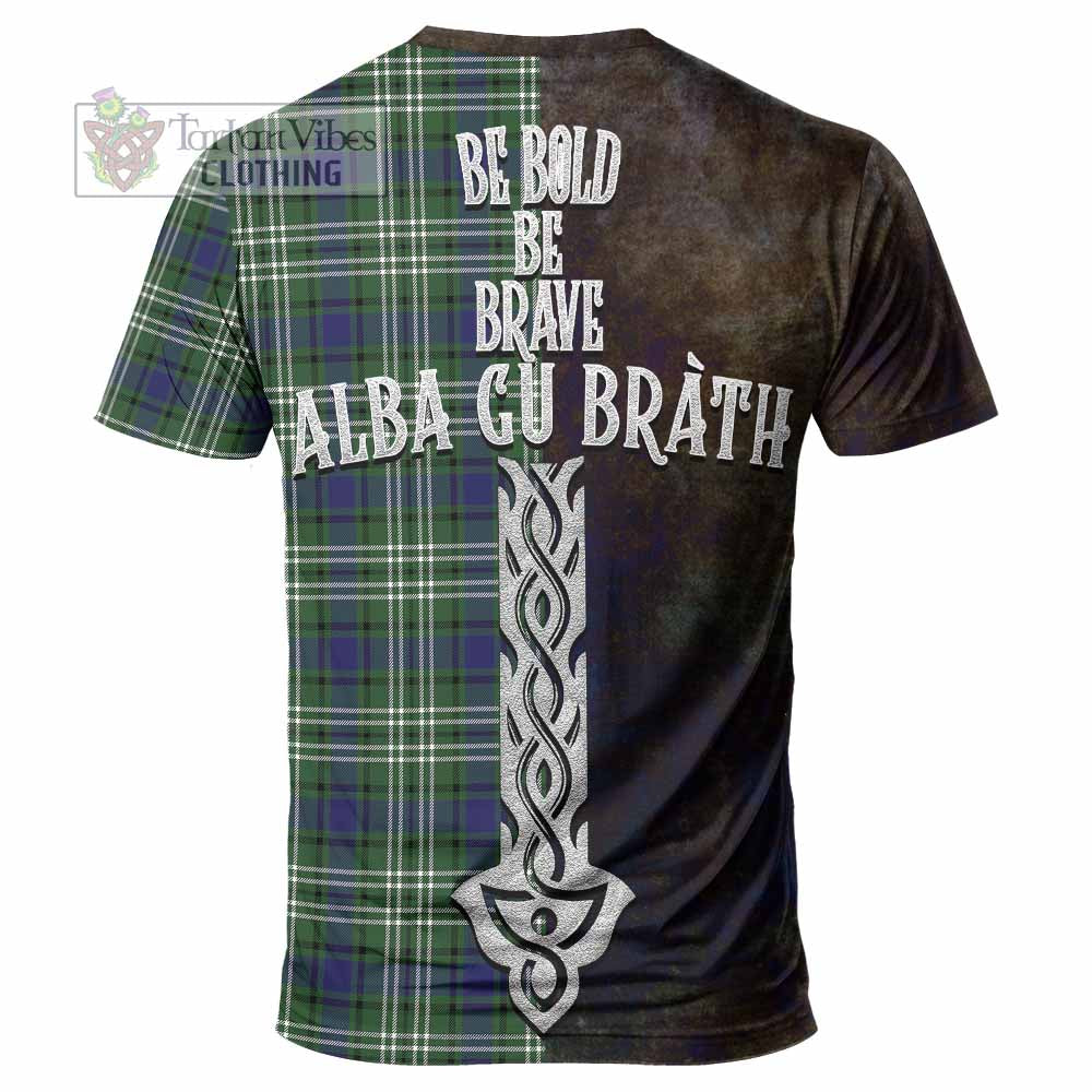 Blyth Tartan Family Crest T-Shirt Alba Gu Brath Be Brave Lion Ancient Style - Tartan Vibes Clothing