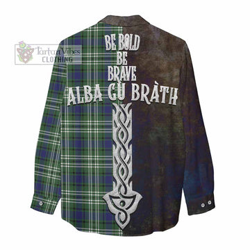 Blyth Tartan Family Crest Women's Casual Shirt Alba Gu Brath Be Brave Lion Ancient Style - Tartan Vibes Clothing