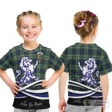 Blyth Tartan Kid T-Shirt with Alba Gu Brath Regal Lion Emblem - Tartan Vibes Clothing