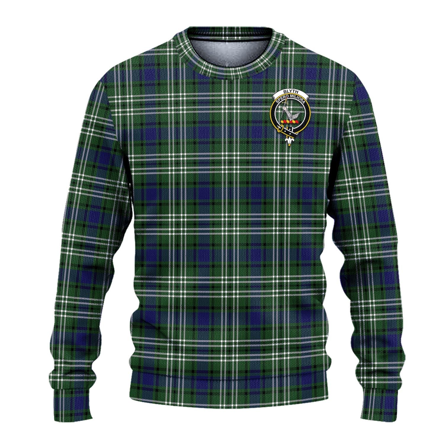 Blyth Tartan Ugly Sweater with Family Crest - Tartan Vibes Clothing