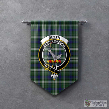 Blyth Tartan Gonfalon, Tartan Banner with Family Crest - Tartan Vibes Clothing