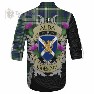 Blyth Tartan Family Crest Ghillie Kilt Shirt Lion Rampant Royal Thistle Shield Celtic Inspired - Tartan Vibes Clothing