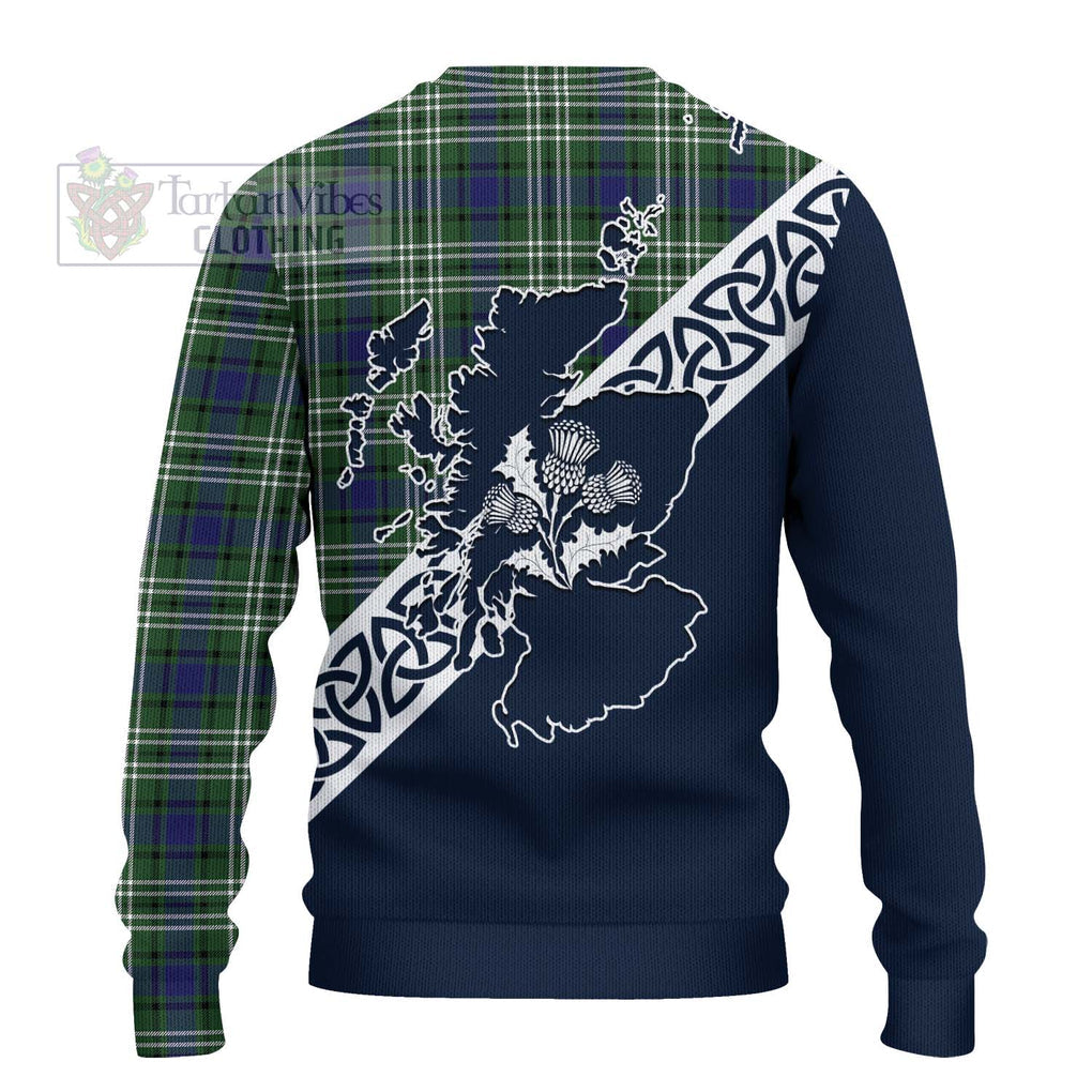 Blyth Tartan Ugly Sweater Featuring Thistle and Scotland Map - Tartan Vibes Clothing