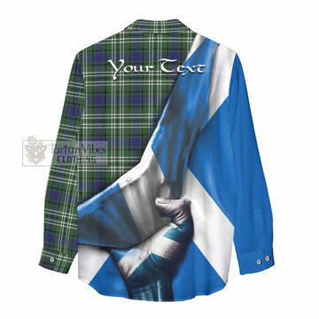 Blyth Tartan Women's Casual Shirt with Family Crest Scotland Patriotic Style - Tartan Vibes Clothing