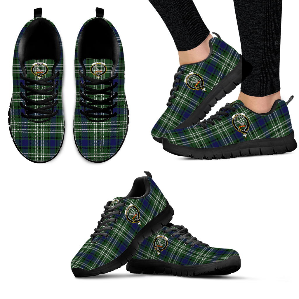 Blyth Tartan Sneakers with Family Crest - Tartan Vibes Clothing