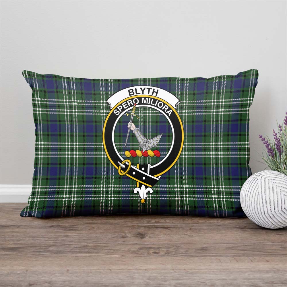 Blyth Tartan Pillow Cover with Family Crest - Tartan Vibes Clothing