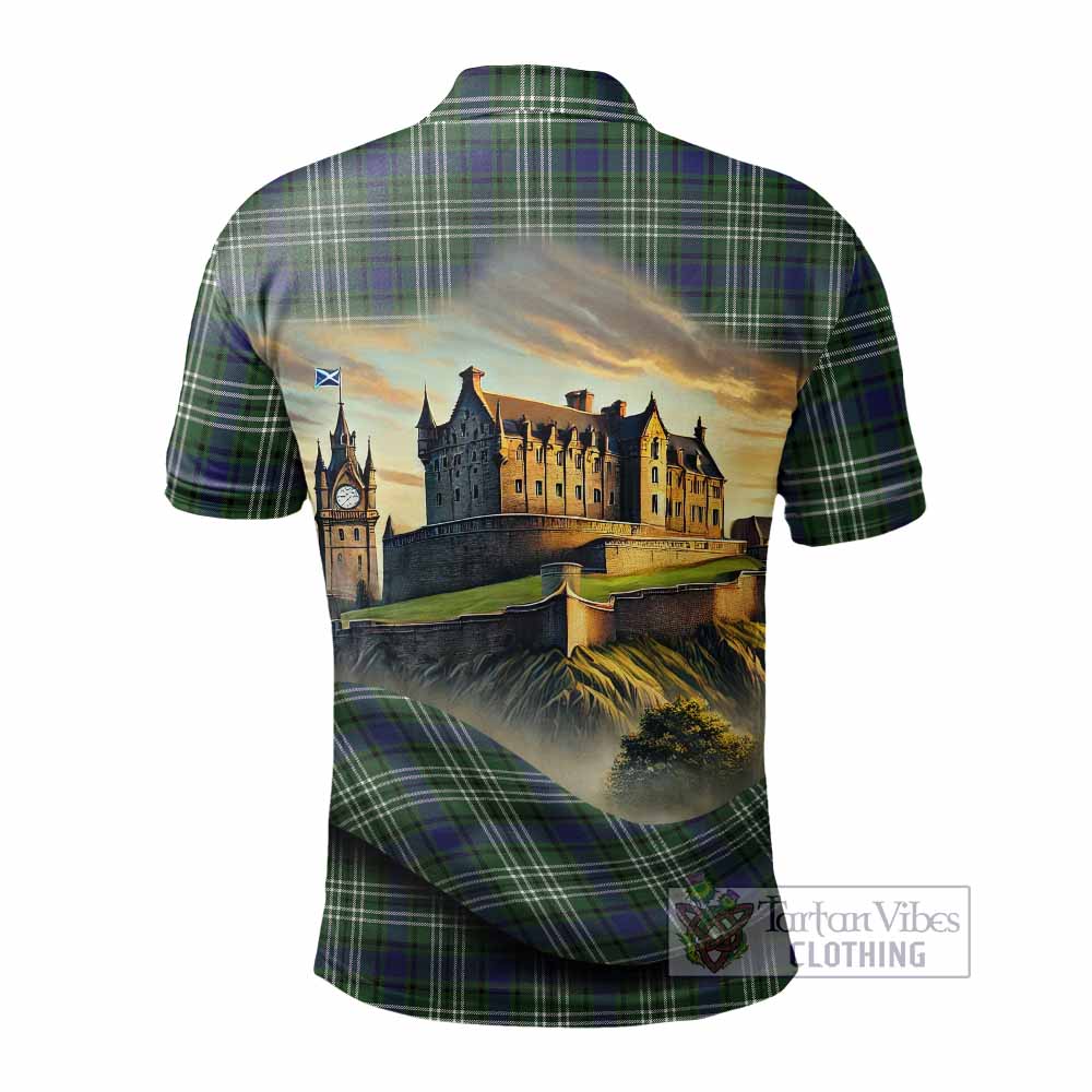 Tartan Vibes Clothing Blyth Tartan Family Crest Polo Shirt with Scottish Ancient Castle Stype