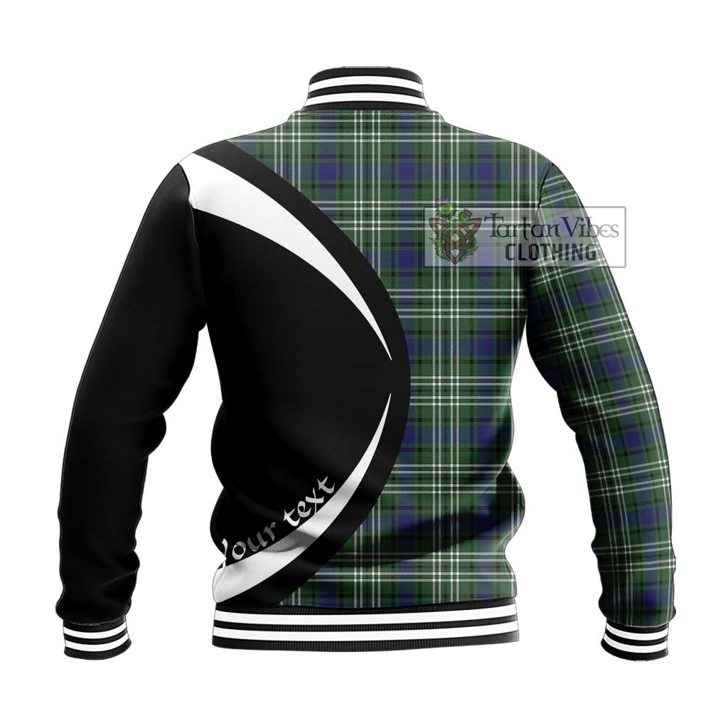 Blyth Tartan Baseball Jacket with Family Crest Circle Style - Tartan Vibes Clothing